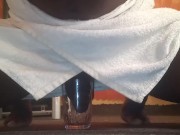 Going fetish on glass cup mmm nice feeling