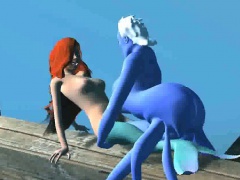 3D cartoon Ariel getting fucked underwater by Ursula