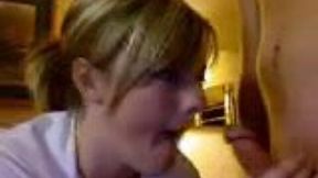 Wife's kinky shameless blonde sister gives me head on cam