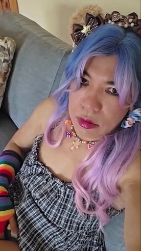 Clothed Sissy Edging Ruined Orgasm
