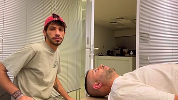 Sexy Middle Eastern Straight Guy Dominates and Humiliates untrained slut - spit roast, piss drinking , deepthroat training and cum feeding