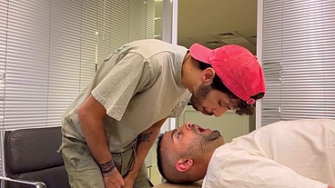 Sexy Middle Eastern Straight Guy Dominates and Humiliates untrained slut - spit roast, piss drinking , deepthroat training and cum feeding