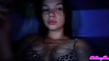 Late night smoking in the swimming pool