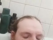 TS nasty slut drinking piss sissy faggot