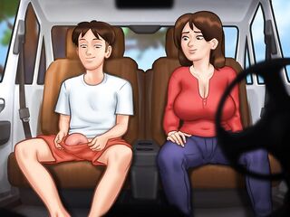 Breasty mother i'd like to fuck takes a ride in te car