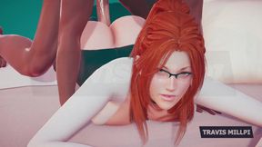 Thicc Redhead Professor Crawls Into Your Office Fantasy Glasses on, Shirt Tight, Attitude Naughty