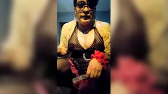 Sultry Latin Crossdresser Viky Teases and Strokes Small Cock