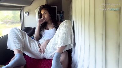 Beatrice Segreti Bus Handjob Seduction Risky Public Cumshot Fuck