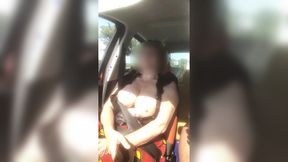 Big-titted mature wife flaunting booty in public exhibition