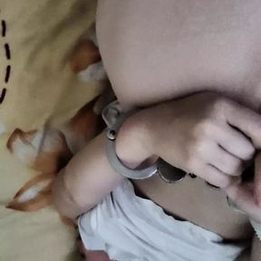 My stepbrother handcuffs me and makes me his bitch, he ends up in my ass