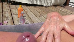 Naked outside