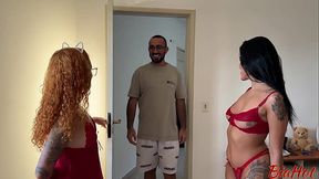 MY FRIEND'S BOYFRIEND LIKES TO WATCH HER CUMMING WITH ANOTHER GIRLFRIEND BEFORE FUCKING BOTH OF THEM