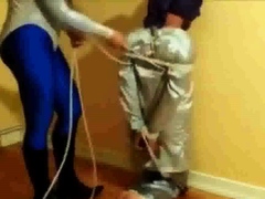 Spandex and hogtied (Amateur Femdom with Jade)