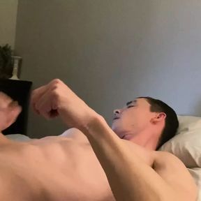 Hot, Muscular Dude Jacks Off To Porn