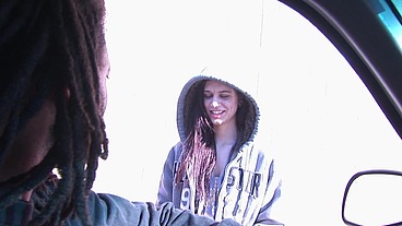Black rastafari man fucks hot european emo college babe nice and hard