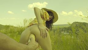 last sunny view on the city for stacy bloom - anal action outdoor, fisting, dildo fucking.