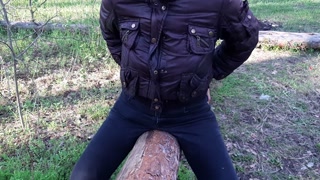 I in my clothes on a log - IkaSmokS