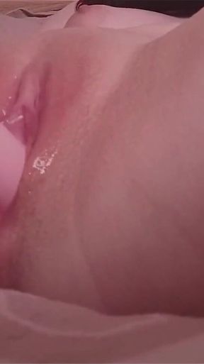 Creamy Fucking with Huge Pink Dildo Until Orgasm