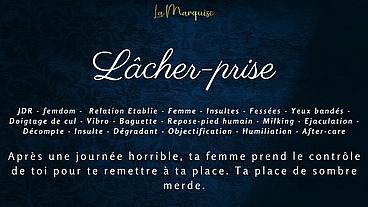 Lâcher-prise - French audio femdom anal milking