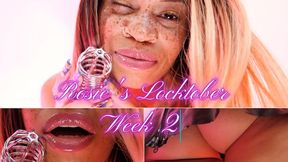 Rosie's Locktober Week 2- Ebony Femdom Goddess Rosie Reed Locktober Chastity Month Long Challenge- standard definition