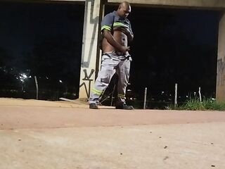 Masturbating in the street