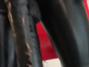 Huge strapon dildo tease Latex Mistress Sasha Chen