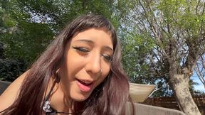 the hairy brown pussy of selena sativa on my pov