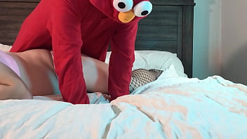 Elmo Fucks Sexy Trans Woman in Chastity