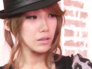 A solitary female engaging in self-joy on a zebra-patterned couch just for our observation