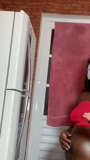Pregnant desire: Popsicle in the mouth and milk in the pussy um....what a joke   Clip 1