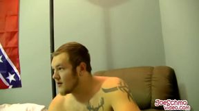 Chubby Bubba likes to jerk his tiny cock when he is alone