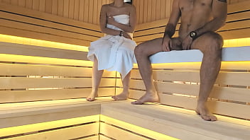 Japanese wife cheating getting fucked by a friend in public spa