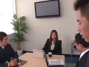 Office Slut Gets Her Hairy Pussy Gang Fucked by Colleagues Hard