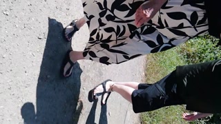 Walk with grandma in Birkenstocks