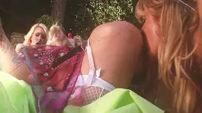 SEX GARDEN Scene-1_Three fairies in lingerie having sex together share a load