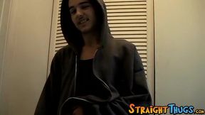 Throbbing cock straight teen Wiley moans while jerking off