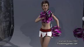 The Professor x-ray camera cheerleader photo shoot