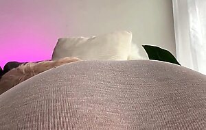 Goddess soaks her leggings / yoga pants before ripping them open