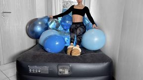 blue balloon & inflatable room