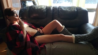 Smoking cork topless 🔥💦