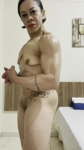 Busty MILF dominates with her muscular body