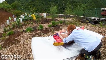 Jav sex in the farm filling of hot creampie the wet pussy of sexy japanese girl