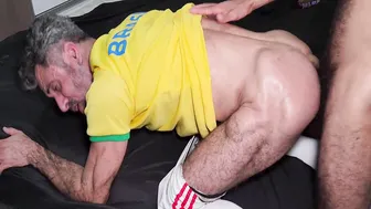 Hung Arab visitor barebacks guy in Brazil jersey