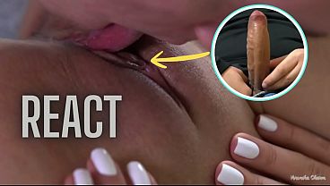 React: Pussy Clit Licking Until She Cums, Intense Contractions &amp_ Pulsating Orgasm