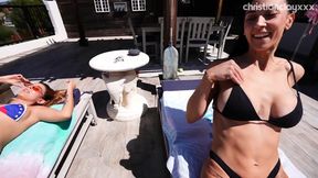 Agatha Vega and Sara Illustrate Enjoy the Pool and Order Christian Clay's Cock