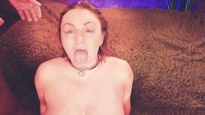 facesitting and fisting, sloppy blowjob! latex fetish and black stockings tease!