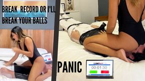 ENOLA- Failed Facesitting challenge destroys his balls - Timed ( FULLHD)