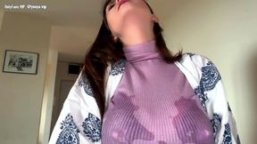 Sticky Stepmother’s Cumshot Was Caught by Her Nerdy Stepson, and He Licked It