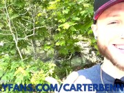 Runner Cumming On Hike