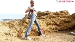 Bitch sucks cock then rides it after getting ass finger fucked